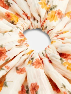 Accessoires Cheveux|Primark Chouchou Cheveux à Motif Floral Orange