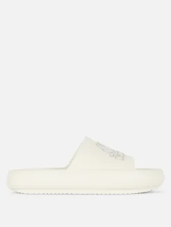 Tongs Et Claquettes|Primark Claquettes à Logo Kappa X Écru