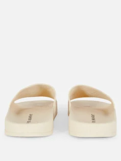 Tongs Et Claquettes|Primark Claquettes De Piscine Avec Bride En Crochet Beige