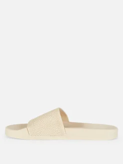 Tongs Et Claquettes|Primark Claquettes De Piscine Avec Bride En Crochet Beige