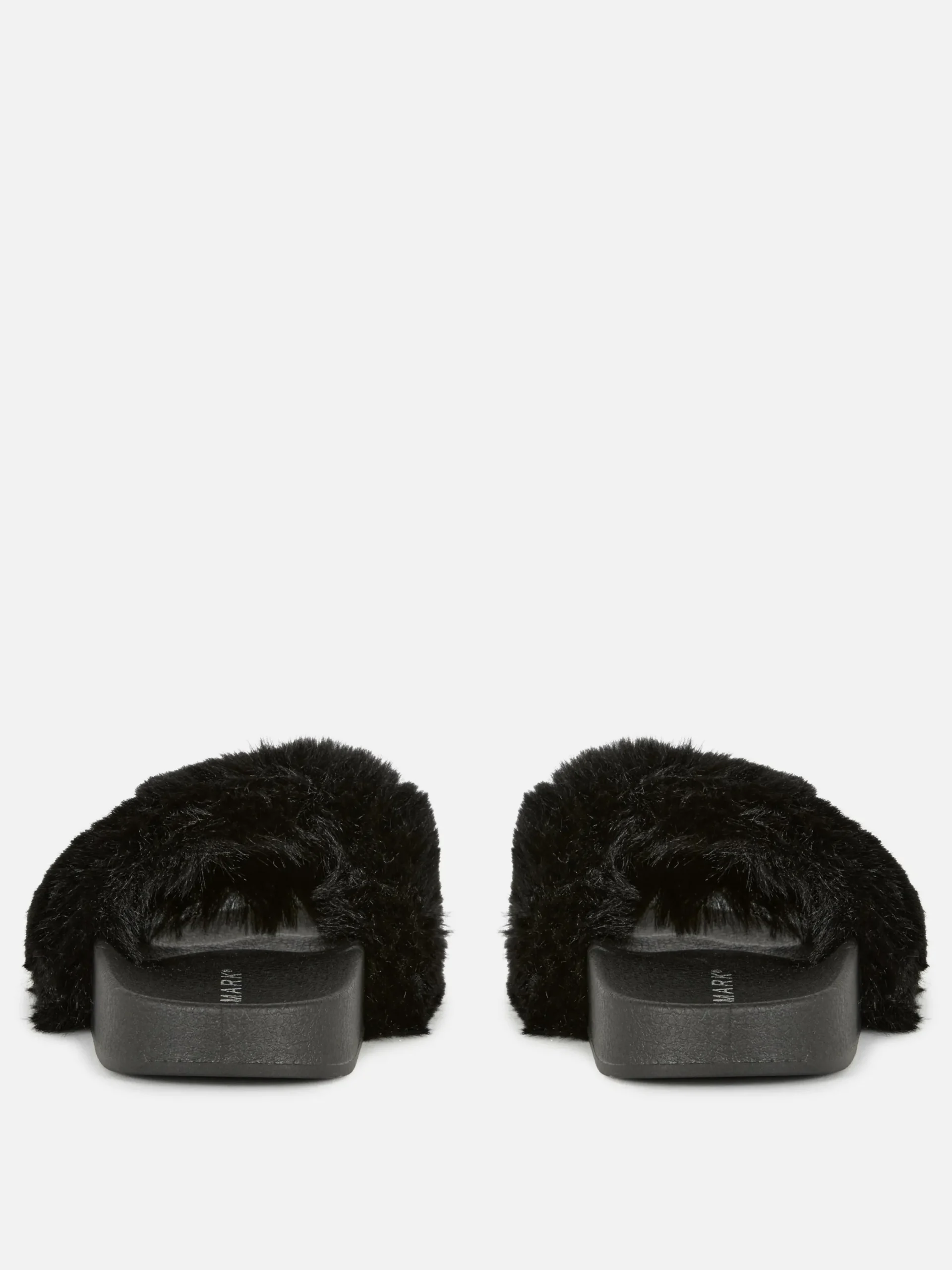 Tongs Et Claquettes|Primark Claquettes En Fausse Fourrure Noir