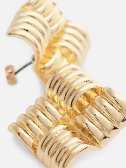 Bijoux|Primark Clous D'oreilles En Forme De Coussin Carré Jaune