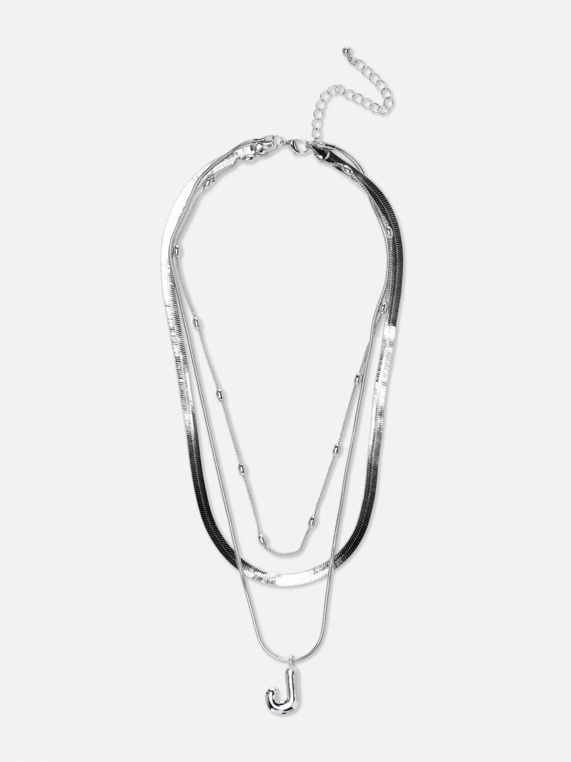 Bijoux|Primark Collier à Superpositions Bouffant Avec Initiale Blanc