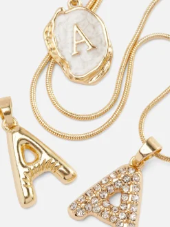 Bijoux|Primark Collier Initiales à Pendentifs Multiples Jaune