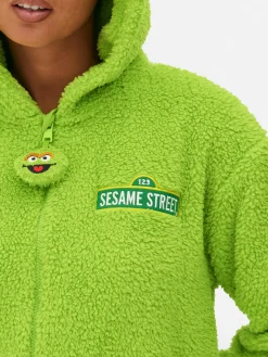 Sweat À Capuche Et Combinaison|Primark Combinaison à Motif Personnage 1, Rue Sésame Pour Femme Vert