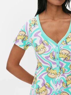 Ensembles Pyjamas|Primark Combinaison Barboteuse Côtelée Les Razmoket Turquoise