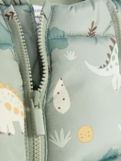 Grenouillères Et Gigoteuses|Primark Combinaison Courte à Motif Dinosaure Vert