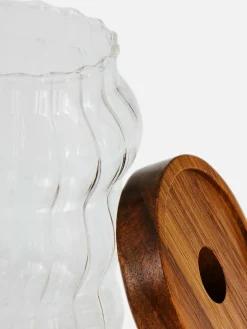 Art De La Table|Primark Contenant En Verre Strié Transparent