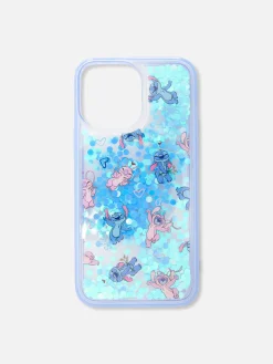 Coques De Téléphone|Primark Coque Pour Téléphone à Paillettes Disney Lilo & Stitch Angel Bleu
