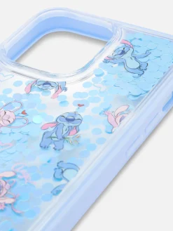 Coques De Téléphone|Primark Coque Pour Téléphone à Paillettes Disney Lilo & Stitch Angel Bleu