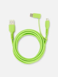 Chargeurs|Primark Cordon De Charge Double De Deux Mètres Vert