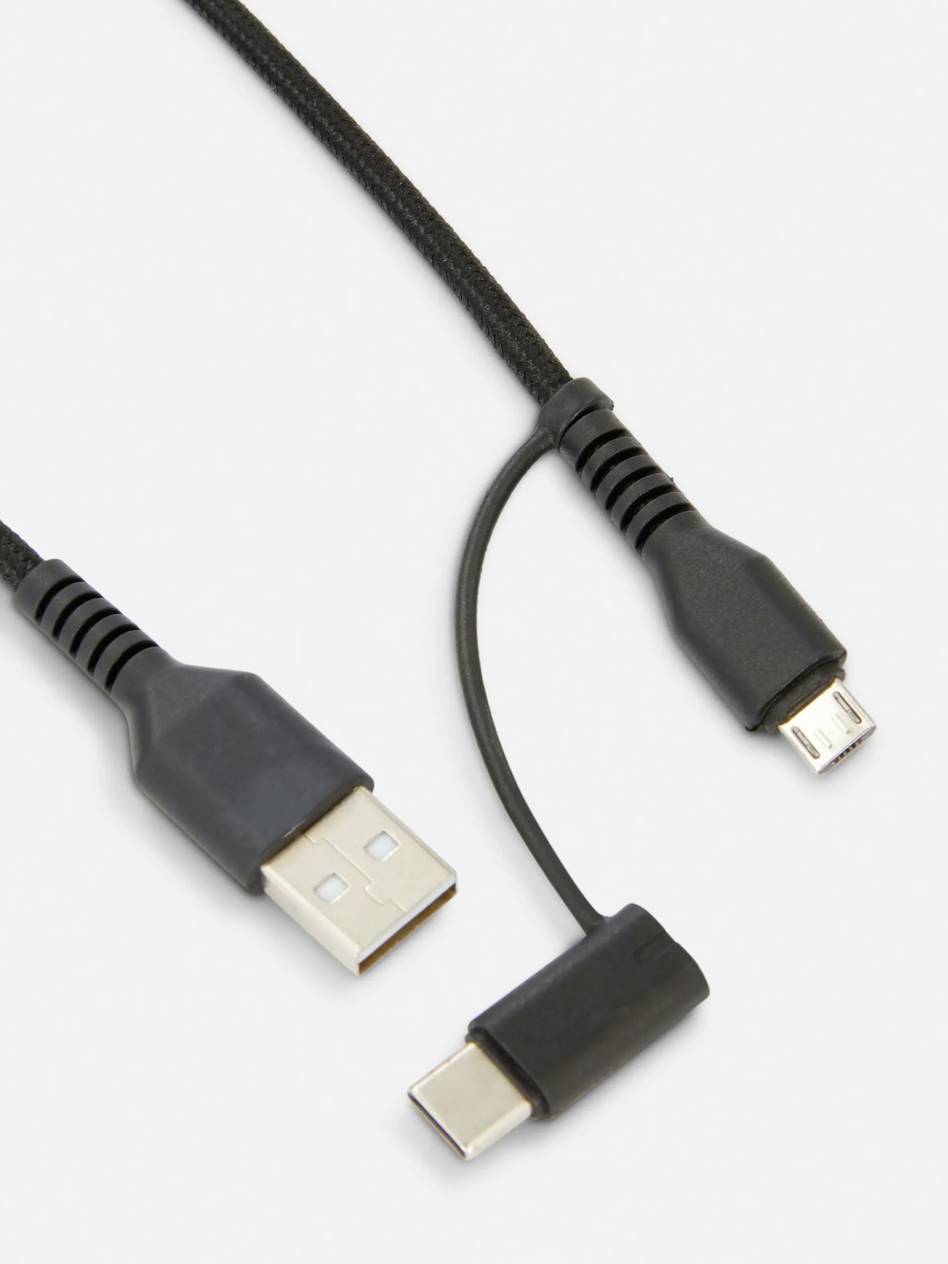 Chargeurs|Primark Cordon De Charge Double De Deux Mètres Noir