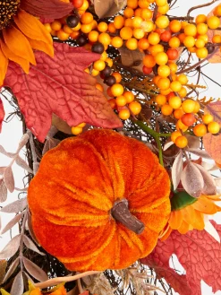 Déco Et Friandises D'Halloween|Tout Halloween|Primark Couronne Automnale Avec Feuilles Artificielles Orange
