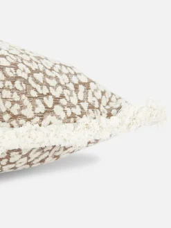 Coussins Et Housses De Coussins|Primark Coussin à Motif Léopard Et Franges Naturel