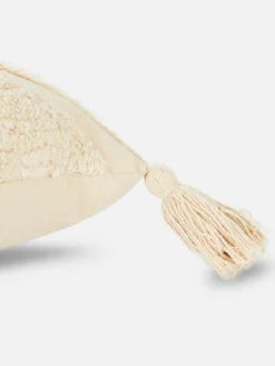 Coussins Et Housses De Coussins|Primark Coussin Oblong Tufté à Pampilles Naturel