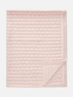 Linge De Lit Et Couvertures|Primark Couverture Bébé En Pointelle Rose