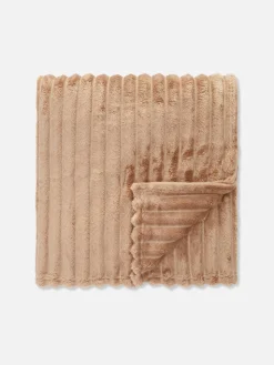 Couvertures Et Jetés De Lit|Primark Couverture Côtelée Douce Taupe