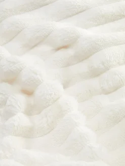 Couvertures Et Jetés De Lit|Primark Couverture Côtelée Douce Crème