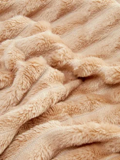 Couvertures Et Jetés De Lit|Primark Couverture Côtelée Duveteuse Ultra-douce Naturel