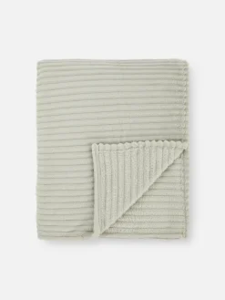 Couvertures Et Jetés De Lit|Primark Couverture Large Côtelée Gris clair