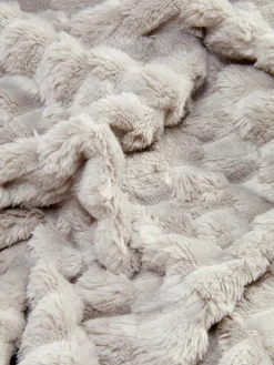 Couvertures Et Jetés De Lit|Primark Couverture Texturée Effet Nid D'abeille Ultra-douce Gris clair