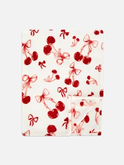 Couvertures Et Jetés De Lit|Primark Couverture Ultra-douce à Motif Cerise Rouge foncé