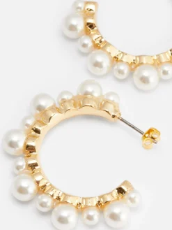 Bijoux|Primark Créoles En Fausses Perles Jaune