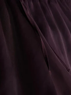 Culotte|Primark Culotte Légère En Satin Avec Finitions En Dentelle Bordeaux