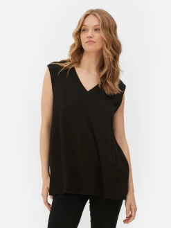 Hauts Et T-Shirts|Primark Débardeur à Col En V Sans Manches Noir