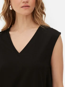 Hauts Et T-Shirts|Primark Débardeur à Col En V Sans Manches Noir