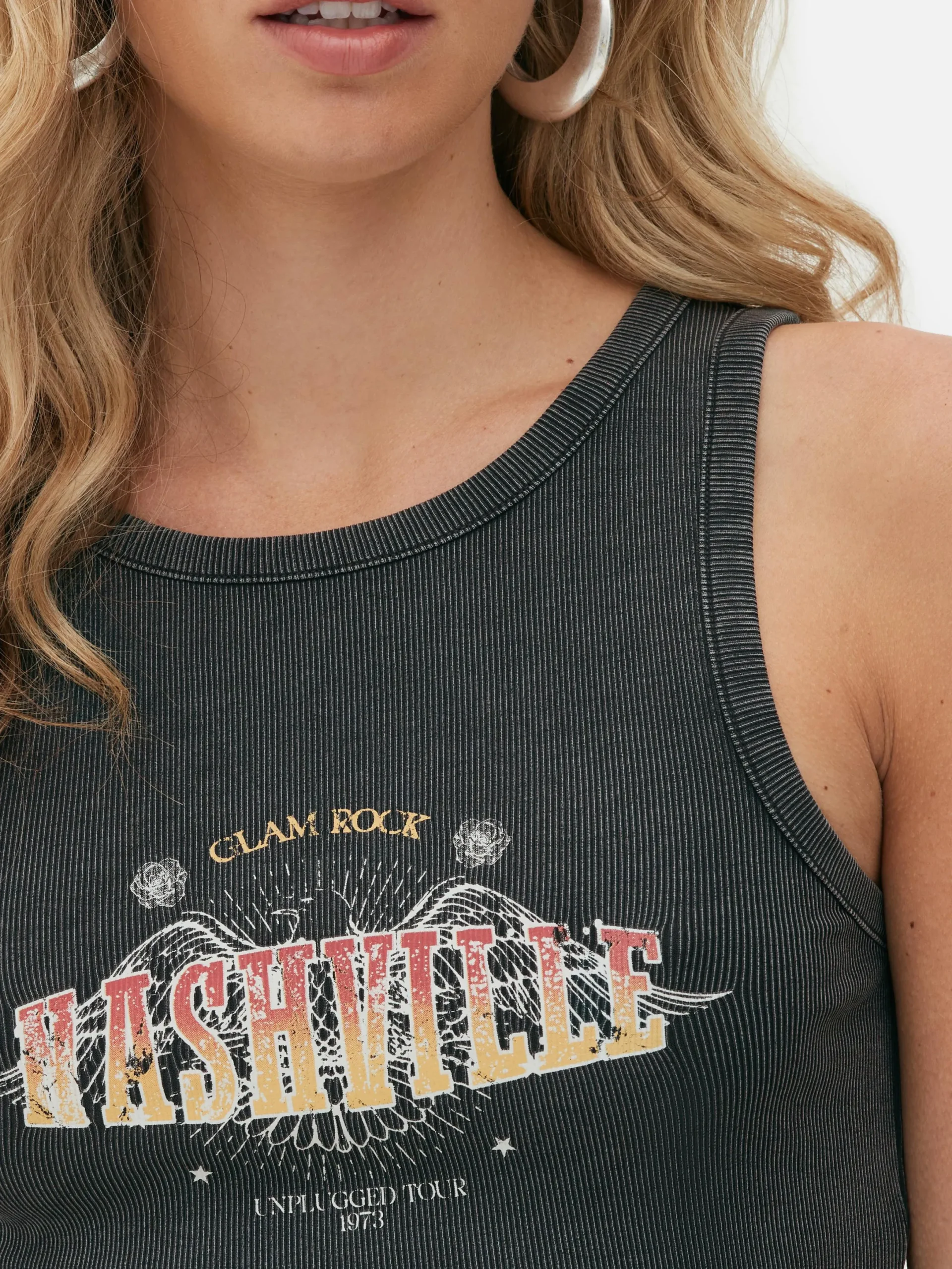 Hauts Et T-Shirts|Primark Débardeur à Dos Nageur Côtelé Rita Ora Nashville Anthracite