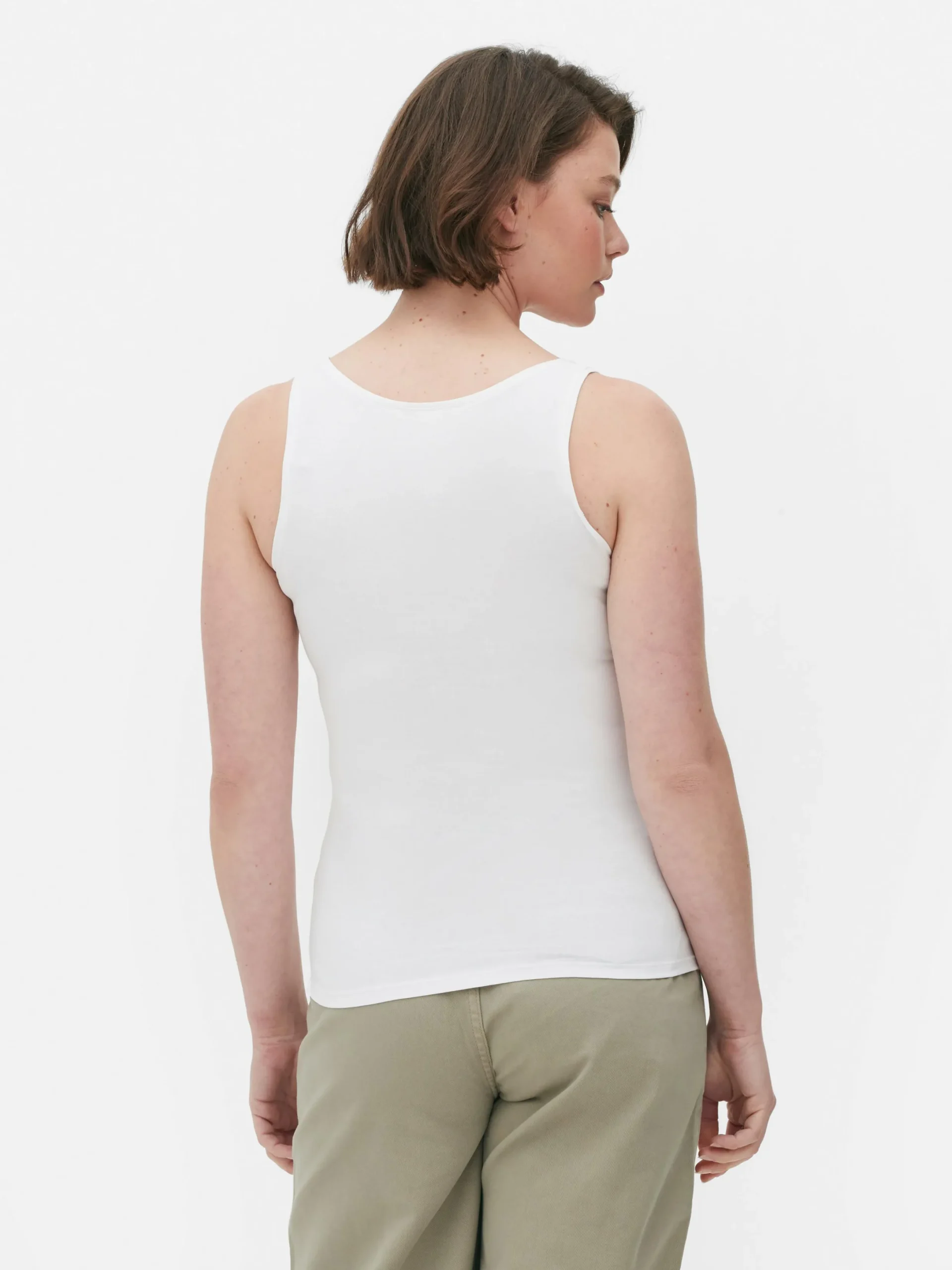 Hauts Et T-Shirts|Primark Débardeur Classique En Coton Blanc