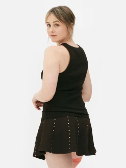 Hauts Et T-Shirts|Primark Débardeur Côtelé à Dos Nageur Noir