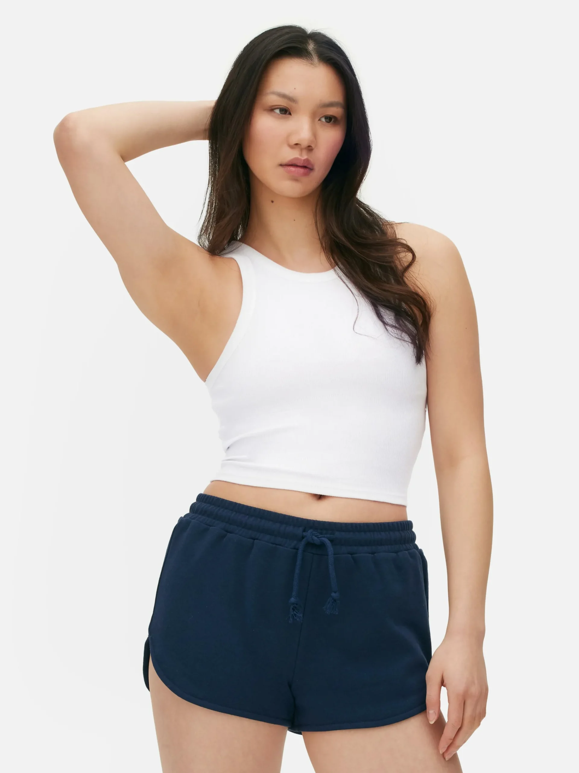 Hauts Et T-Shirts|Primark Débardeur Côtelé à Dos Nageur Blanc