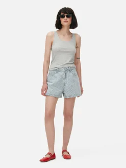 Hauts Et T-Shirts|Primark Débardeur Décolleté En Tissu Stretch Gris chiné