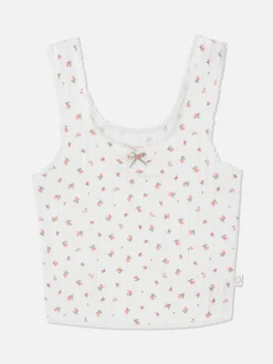Hauts De Pyjama|Primark Débardeur De Pyjama En Pointelle à Motif Rose Multicolore