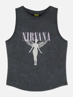Hauts Et T-Shirts|Primark Débardeur Délavé à L'acide Nirvana Anthracite