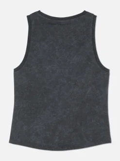 Hauts Et T-Shirts|Primark Débardeur Délavé à L'acide Nirvana Anthracite