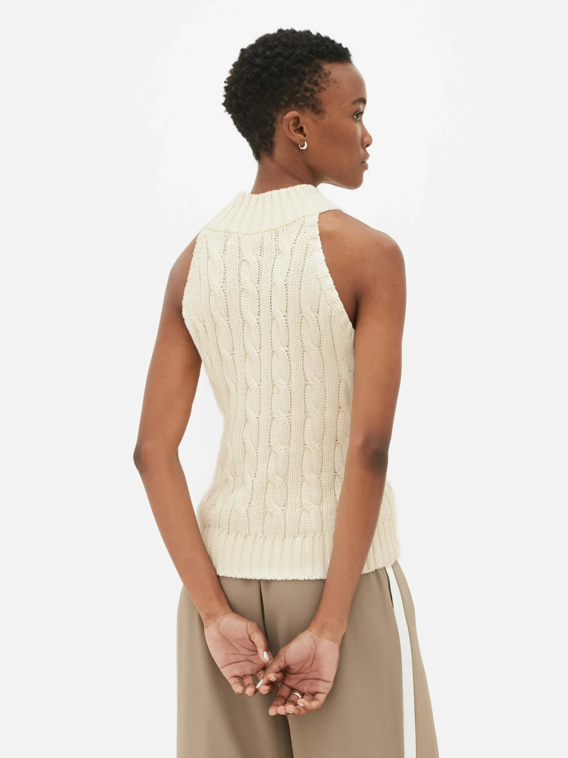 Hauts Et T-Shirts|Primark Débardeur En Maille Torsadée Ivoire