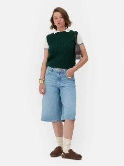 Pulls Et Gilets|Primark Débardeur En Maille Torsadée Rita Ora Vert foncé