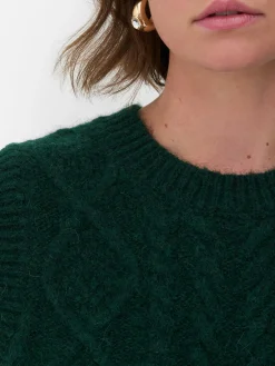 Pulls Et Gilets|Primark Débardeur En Maille Torsadée Rita Ora Vert foncé