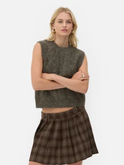 Pulls Et Gilets|Primark Débardeur En Maille Torsadée Rita Ora Chocolat