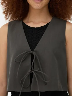 Hauts Et T-Shirts|Primark Débardeur Noué Sur Le Devant Gris