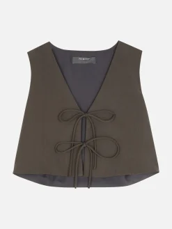 Hauts Et T-Shirts|Primark Débardeur Noué Sur Le Devant Gris