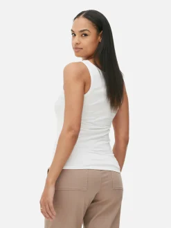 Hauts Et T-Shirts|Primark Débardeur Stretch Décolleté Blanc