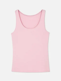 Hauts Et T-Shirts|Primark Débardeur Stretch Décolleté Essential Rose clair