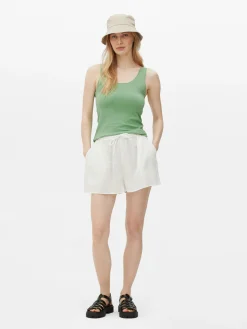 Hauts Et T-Shirts|Primark Débardeur Stretch Décolleté Essential Vert