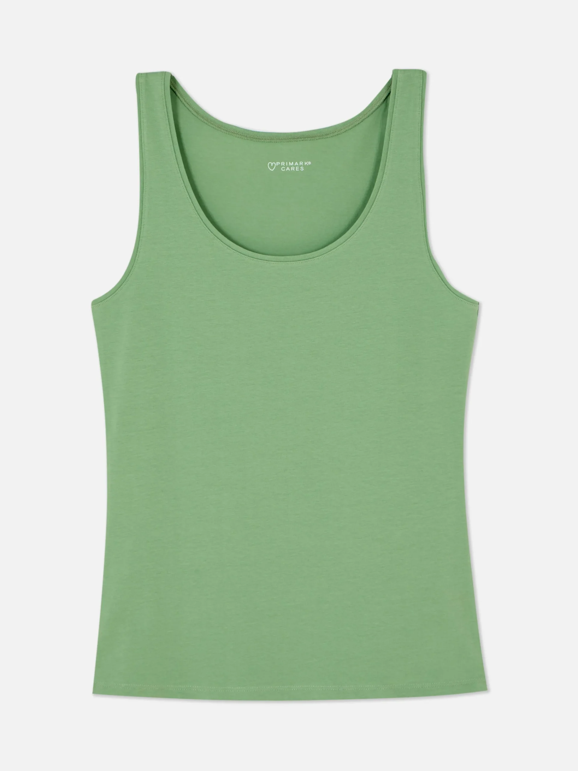 Hauts Et T-Shirts|Primark Débardeur Stretch Décolleté Essential Vert