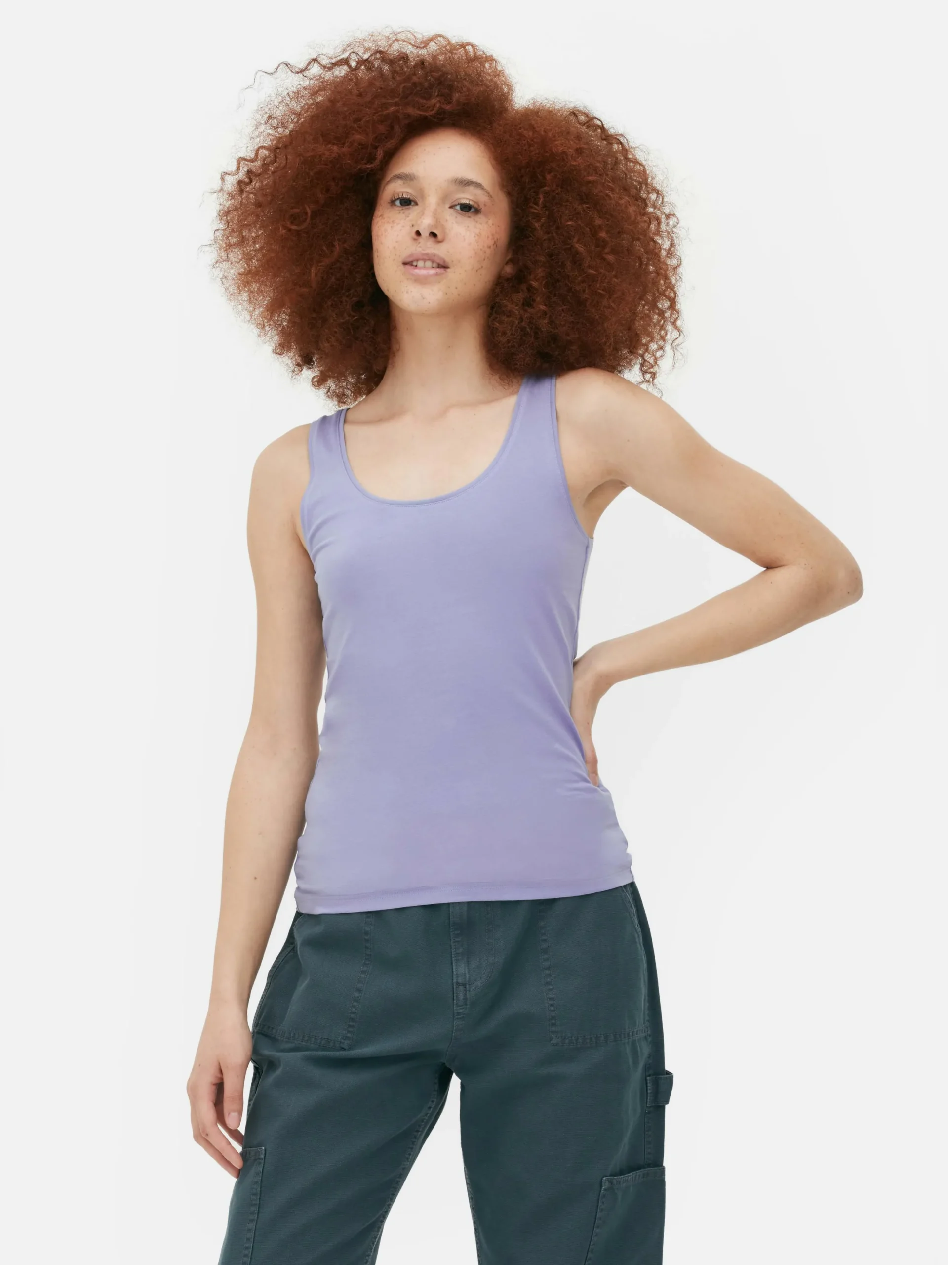 Hauts Et T-Shirts|Primark Débardeur Stretch Décolleté Essential Bleu foncé