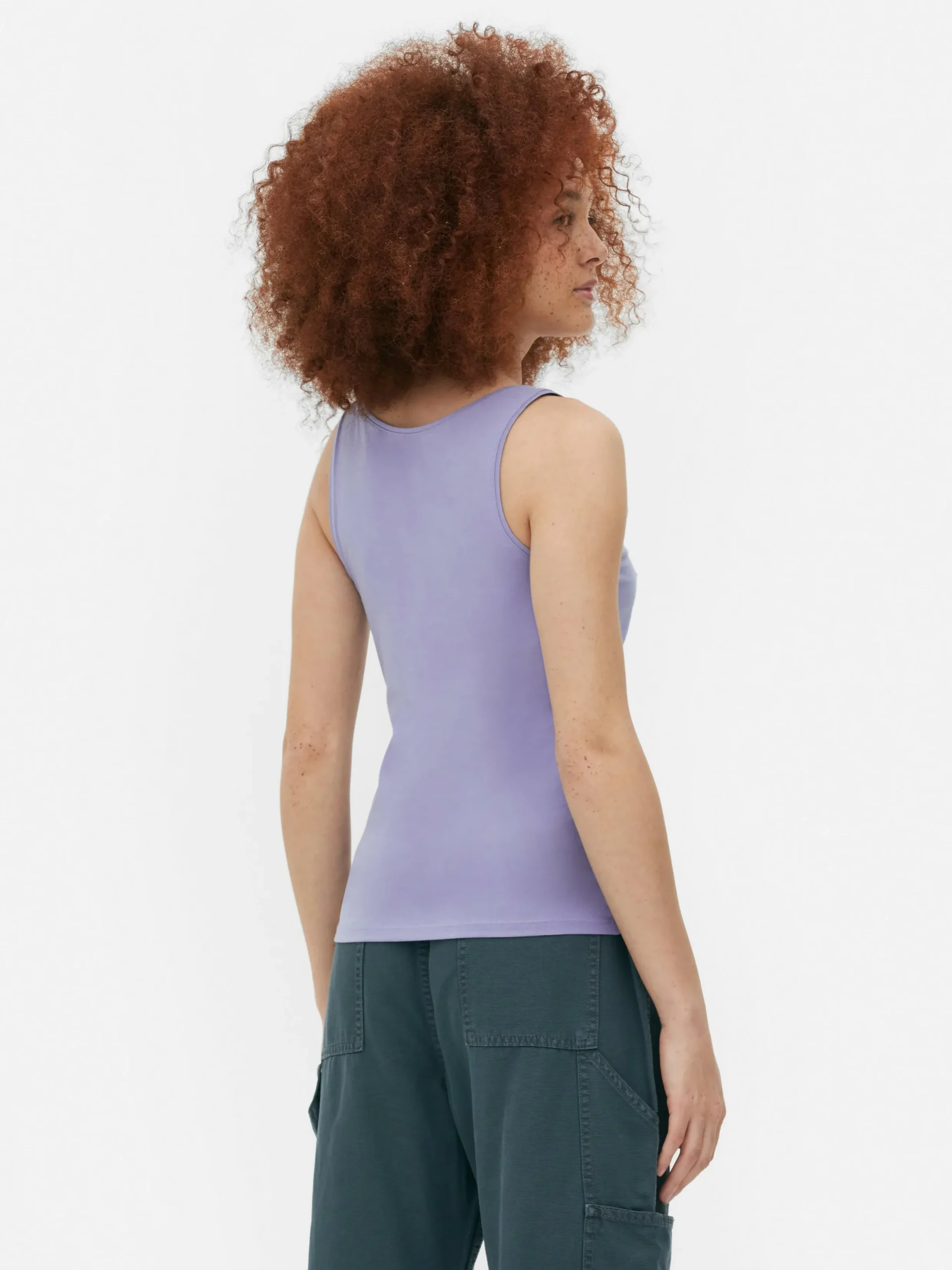 Hauts Et T-Shirts|Primark Débardeur Stretch Décolleté Essential Bleu foncé